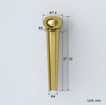 Acoustic Guitar Bridge Pins – Silver Foil Inlays | Guyker