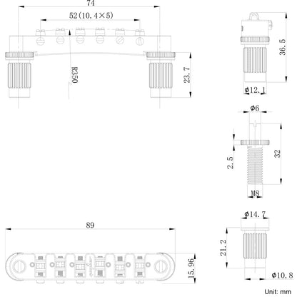 Adjustable Locking Bridge Zinc Alloy Larger Screws Guyker