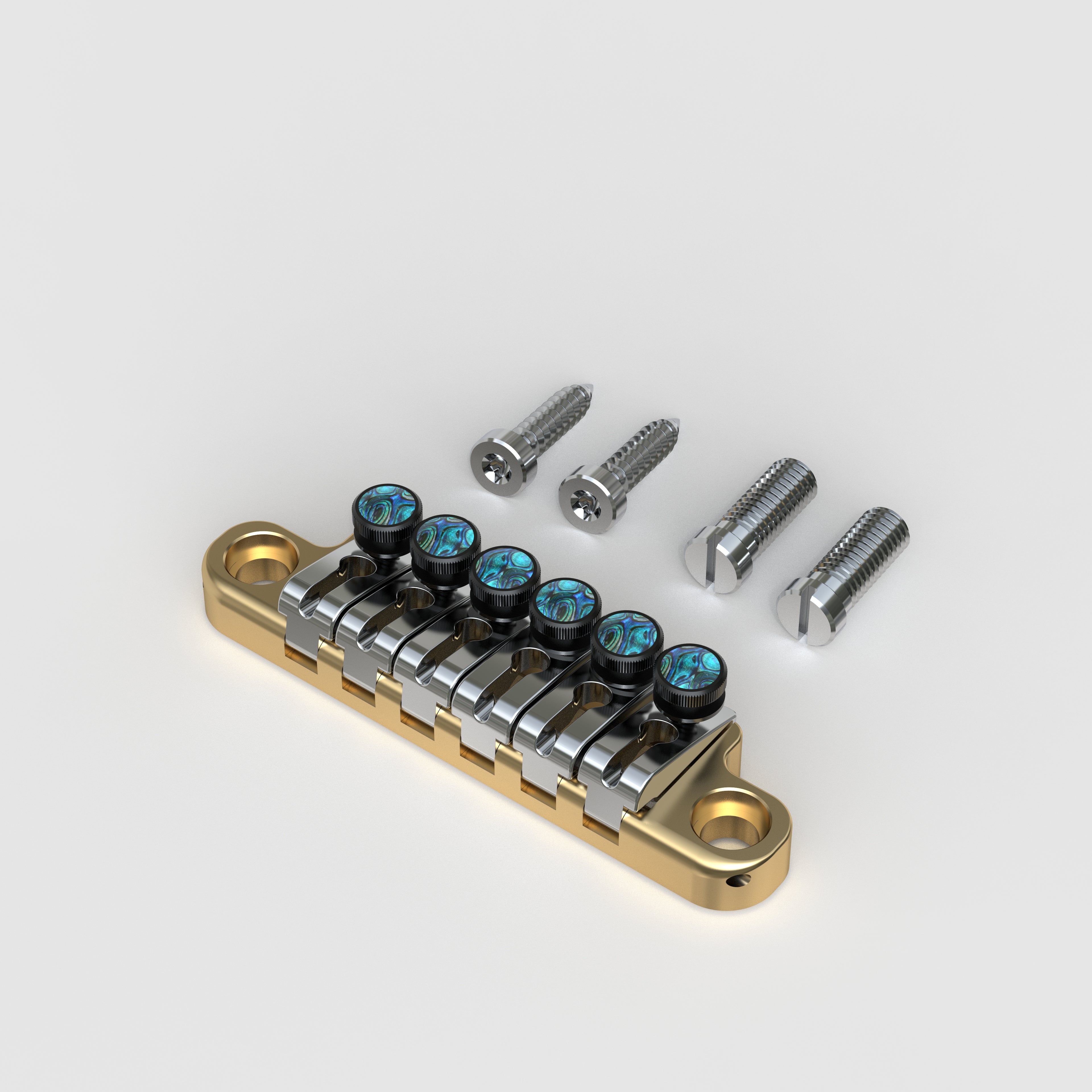 Adjustable Tailpiece Zinc Alloy with Abalone Brass Pegs Guyker