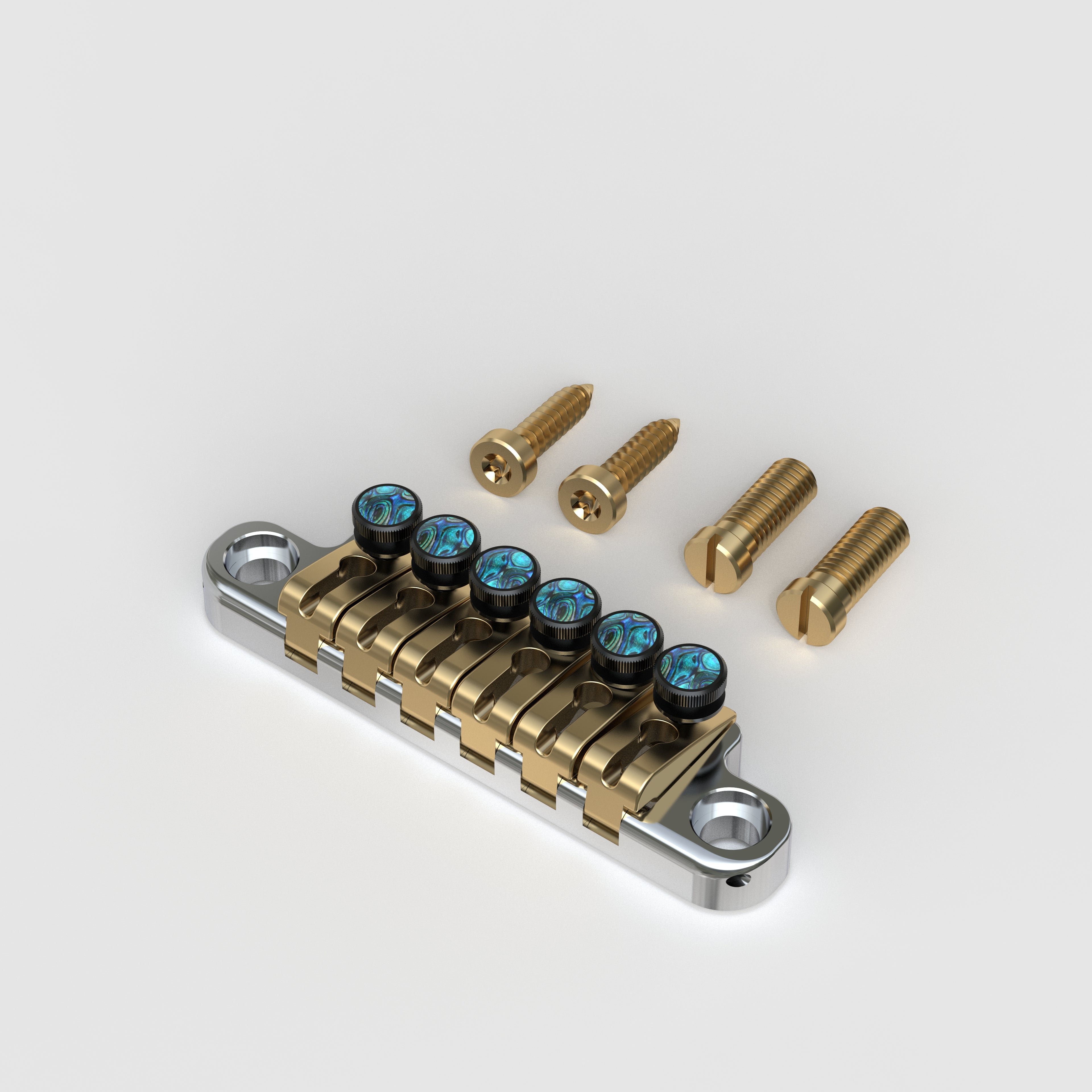 Adjustable Tailpiece Zinc Alloy with Abalone Brass Pegs Guyker