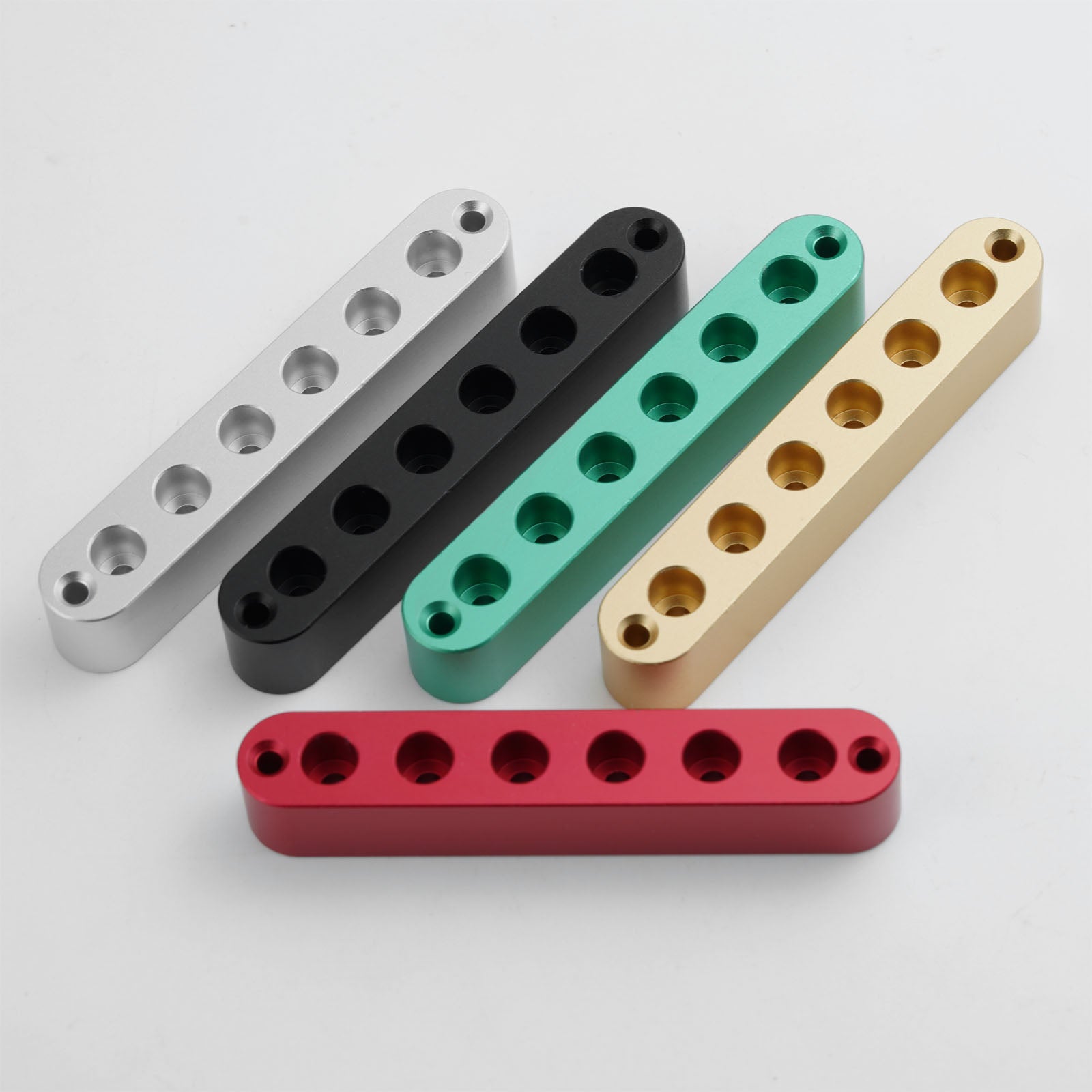 Aluminum 6-String Ferrule Block for Through-Body Guitars Guyker