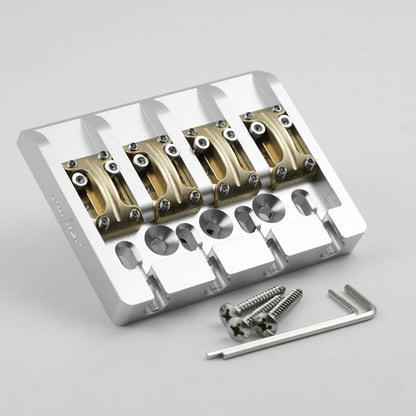 Aluminum Alloy Bass Bridge with Brass Saddles – 4 String Guyker