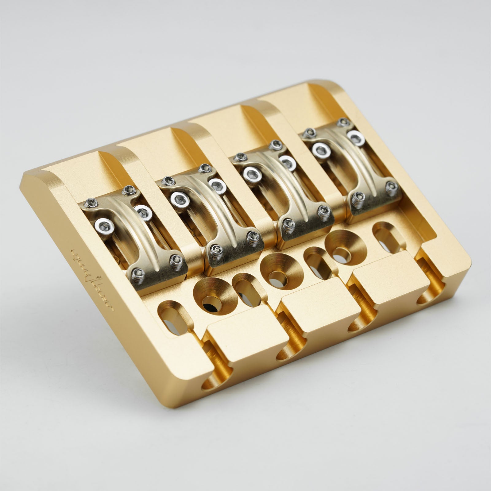 Aluminum Alloy Bass Bridge with Brass Saddles – 4 String Guyker