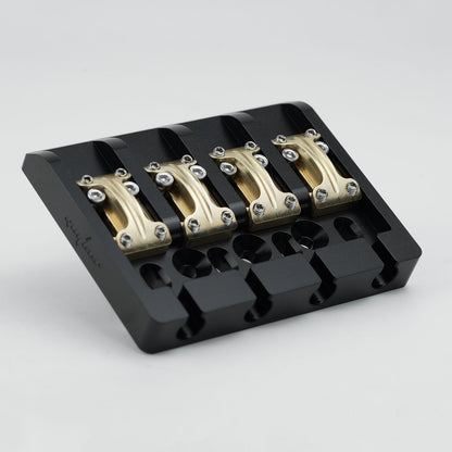 Aluminum Alloy Bass Bridge with Brass Saddles – 4 String Guyker