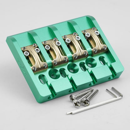 Aluminum Alloy Bass Bridge with Brass Saddles – 4 String Guyker