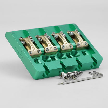 Aluminum Alloy Bass Bridge with Brass Saddles – 4 String Guyker