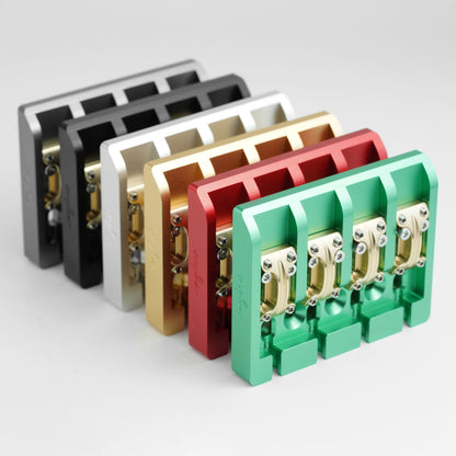 Aluminum Alloy Bass Bridge with Brass Saddles – 4 String Guyker