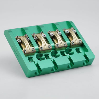 Aluminum Alloy Bass Bridge with Brass Saddles – 4 String Guyker