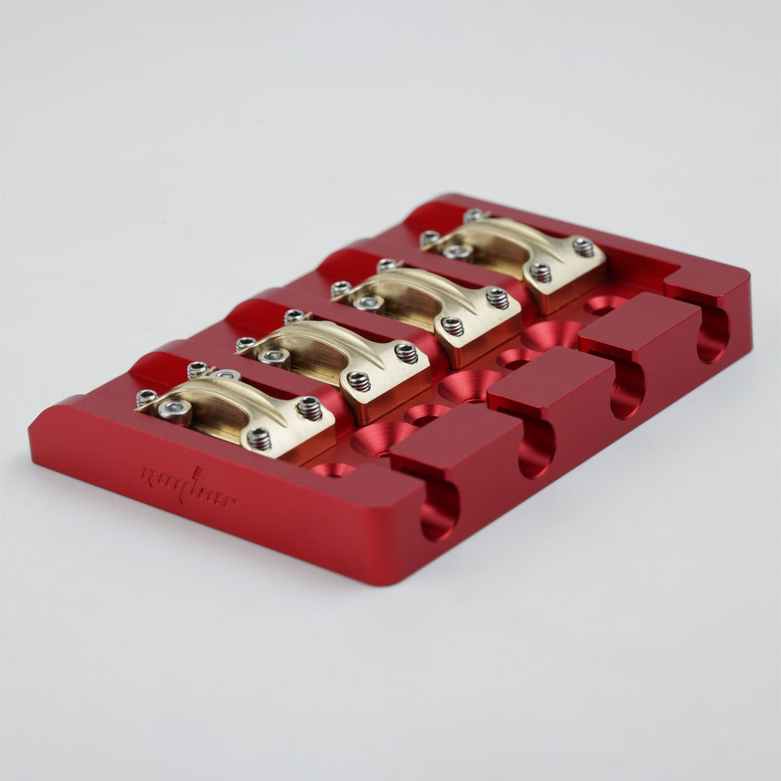 Aluminum Alloy Bass Bridge with Brass Saddles – 4 String Guyker