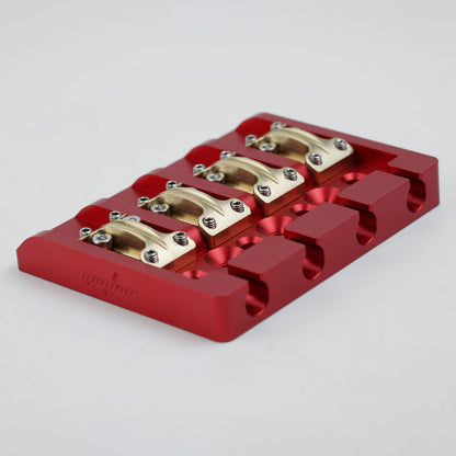 Aluminum Alloy Bass Bridge with Brass Saddles – 4 String Guyker