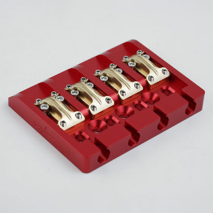 Aluminum Alloy Bass Bridge with Brass Saddles – 4 String Guyker