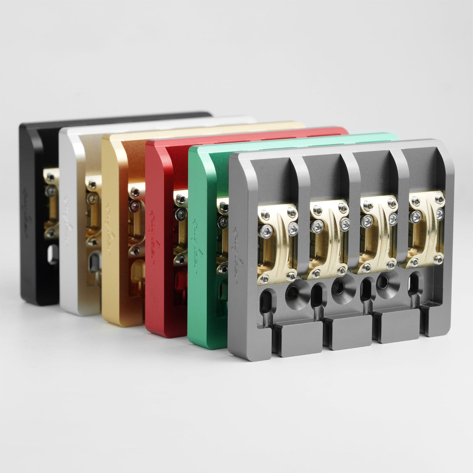 Aluminum Alloy Bass Bridge with Brass Saddles – 4 String Guyker