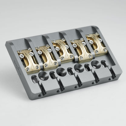 Aluminum Alloy Bass Bridge with Brass Saddles – 5 String Guyker
