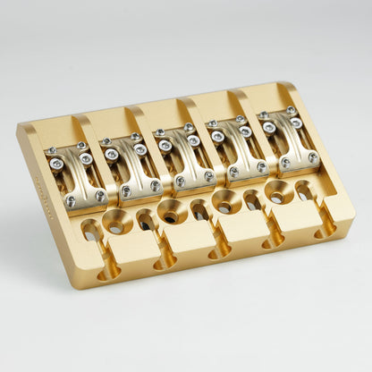 Aluminum Alloy Bass Bridge with Brass Saddles – 5 String Guyker