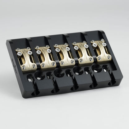Aluminum Alloy Bass Bridge with Brass Saddles – 5 String Guyker