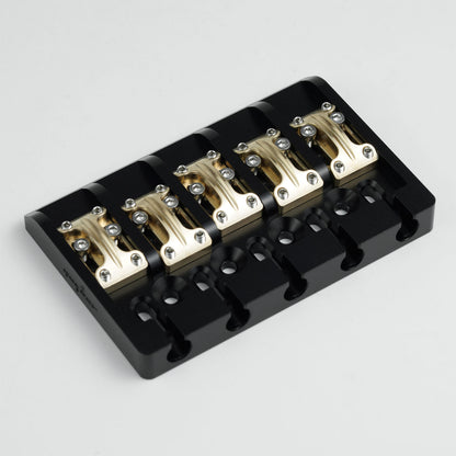 Aluminum Alloy Bass Bridge with Brass Saddles – 5 String Guyker