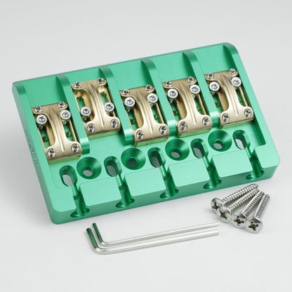 Aluminum Alloy Bass Bridge with Brass Saddles – 5 String Guyker