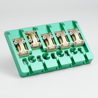 Aluminum Alloy Bass Bridge with Brass Saddles – 5 String Guyker