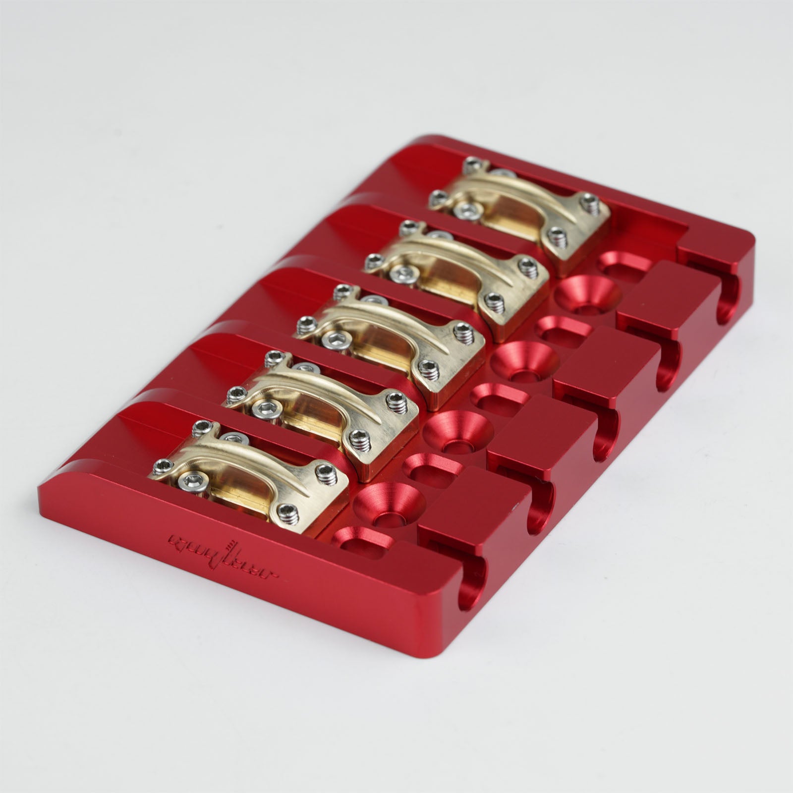 Aluminum Alloy Bass Bridge with Brass Saddles – 5 String Guyker