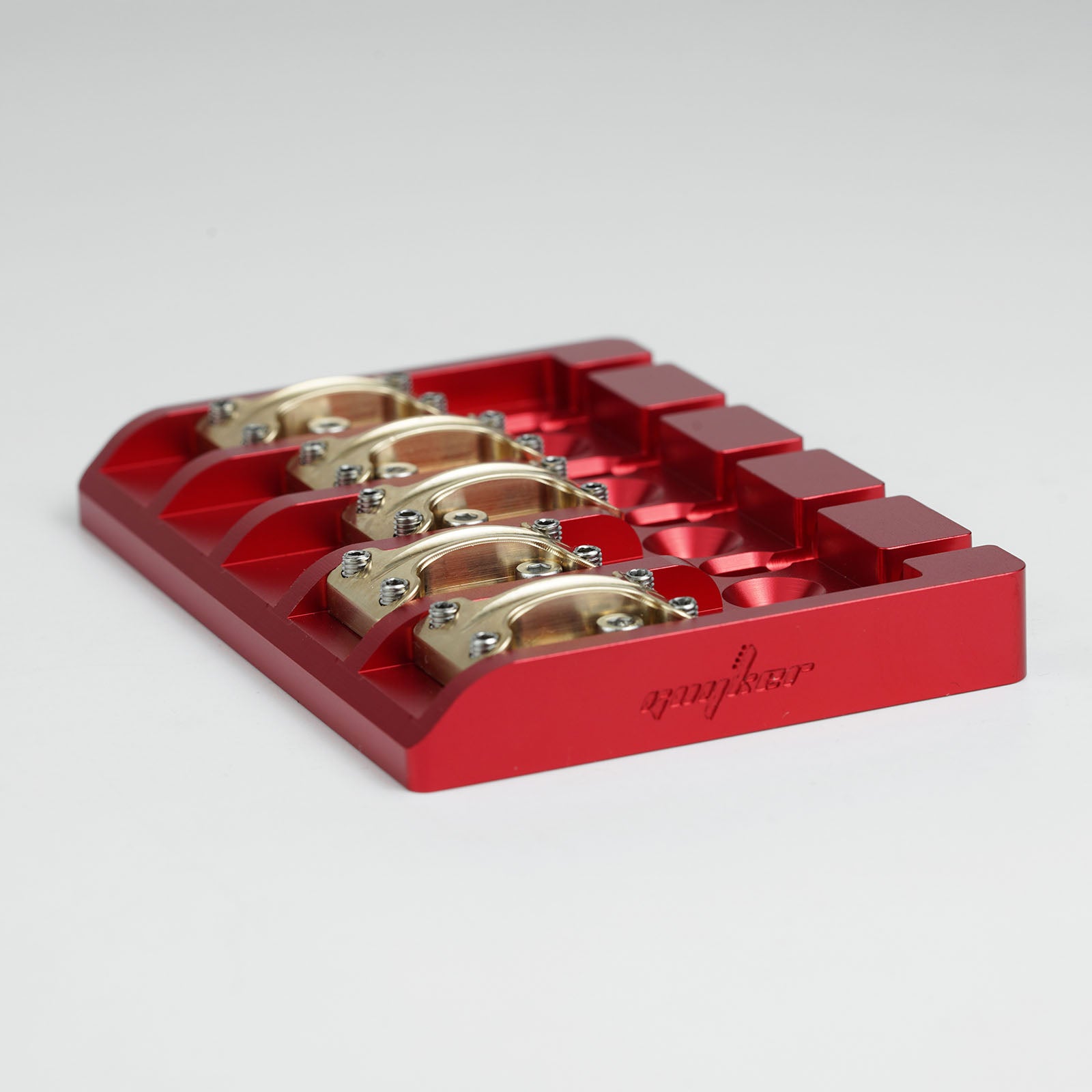 Aluminum Alloy Bass Bridge with Brass Saddles – 5 String Guyker