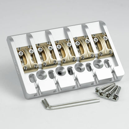 Aluminum Alloy Bass Bridge with Brass Saddles – 5 String Guyker 