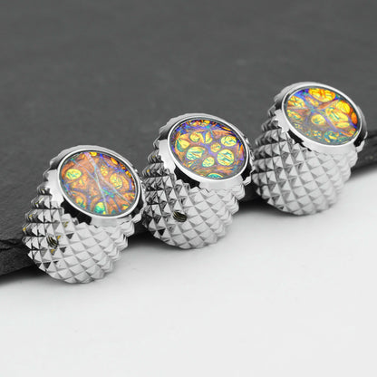 Aluminum Alloy Bass/Guitar Control Knob with Abalone Top | Guyker
