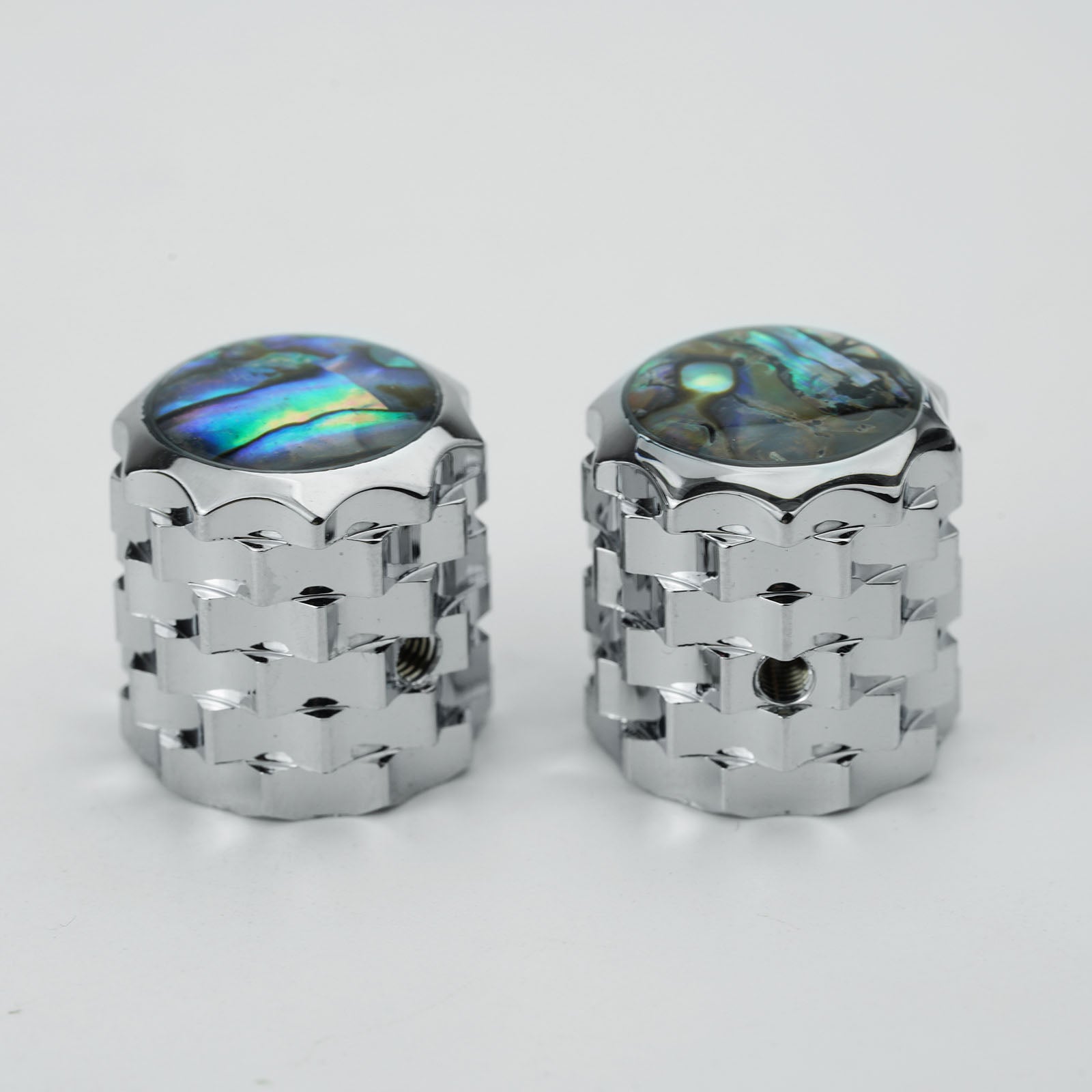 Aluminum Control Knob with Shell Inlay Dia. 6mm for Electric Guitar & Bass | Guyker
