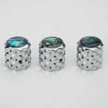 Aluminum Control Knob with Shell Inlay Dia. 6mm for Electric Guitar & Bass | Guyker