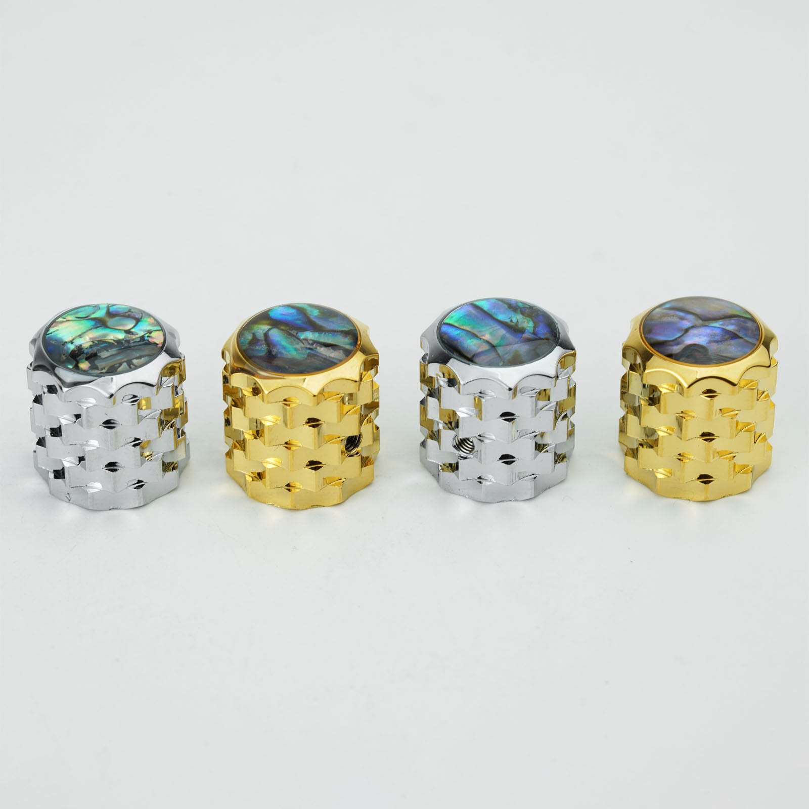 Aluminum Control Knob with Shell Inlay Dia. 6mm for Electric Guitar & Bass | Guyker