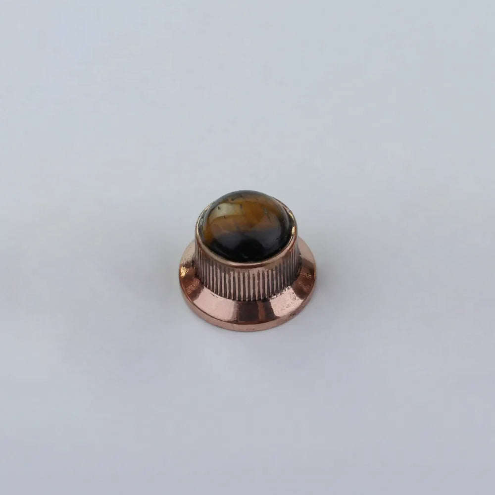 Amber Surface Metal Control Knobs Dia. 6mm for Electric Guitar & Bass | Guyker