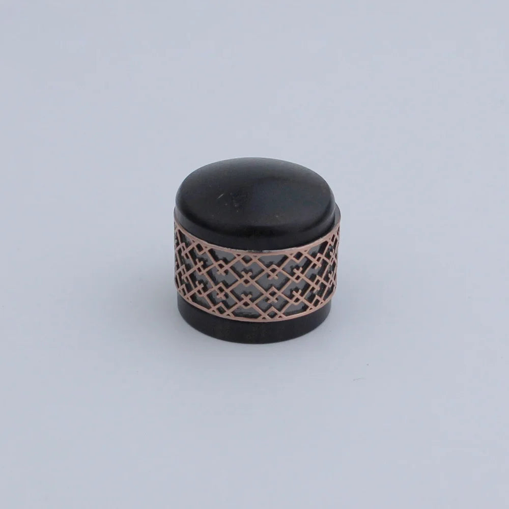 Antique Silver & Gold Potentiometer Control Knobs with Window Detailing Dia. 6mm for Guitar & Bass | Guyker