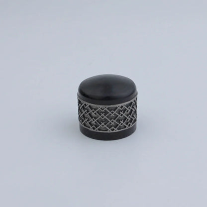 Antique Silver & Gold Potentiometer Control Knobs with Window Detailing Dia. 6mm for Guitar & Bass | Guyker