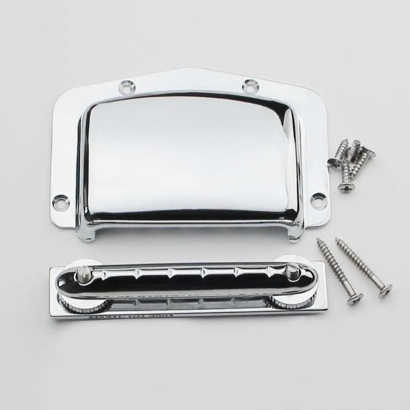 BG3001 Adjustable Fixed Chrome Bridge Tailpiece For Vintage Electric Guitar Replacement Tool And Cover