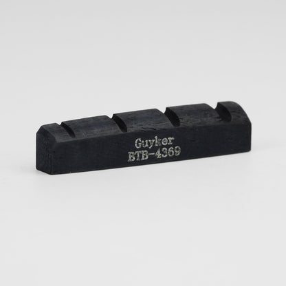 Guyker Bone Nut for Bass Black Flat Bottom Pre-Slotted 4 String Bass