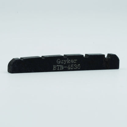 Guyker Bone Nut for Bass Black Flat Bottom Pre-Slotted 6 String Bass