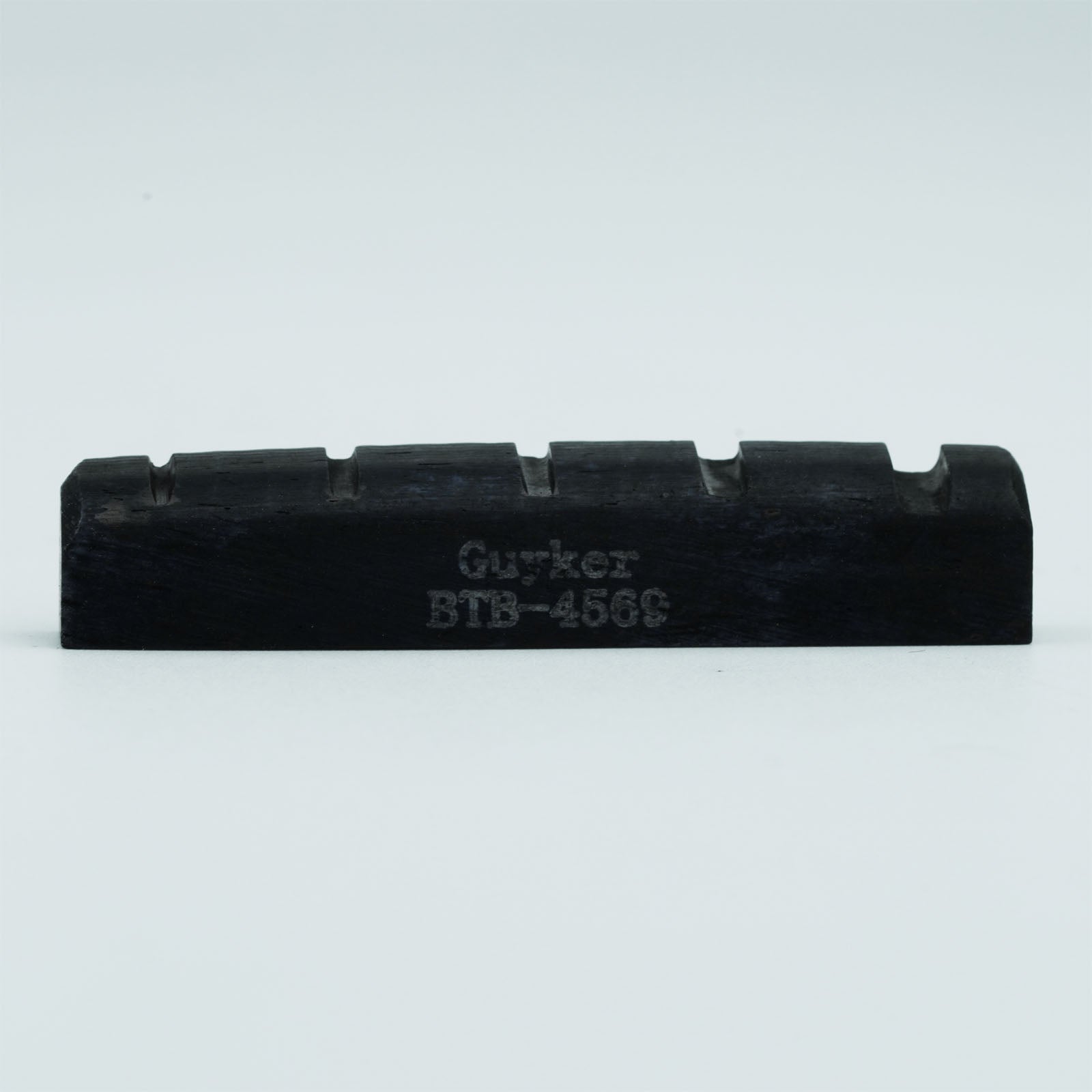 Guyker Bone Nut for Bass Black Flat Bottom Pre-Slotted 6 String Bass