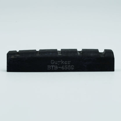 Guyker Bone Nut for Bass Black Flat Bottom Pre-Slotted 6 String Bass