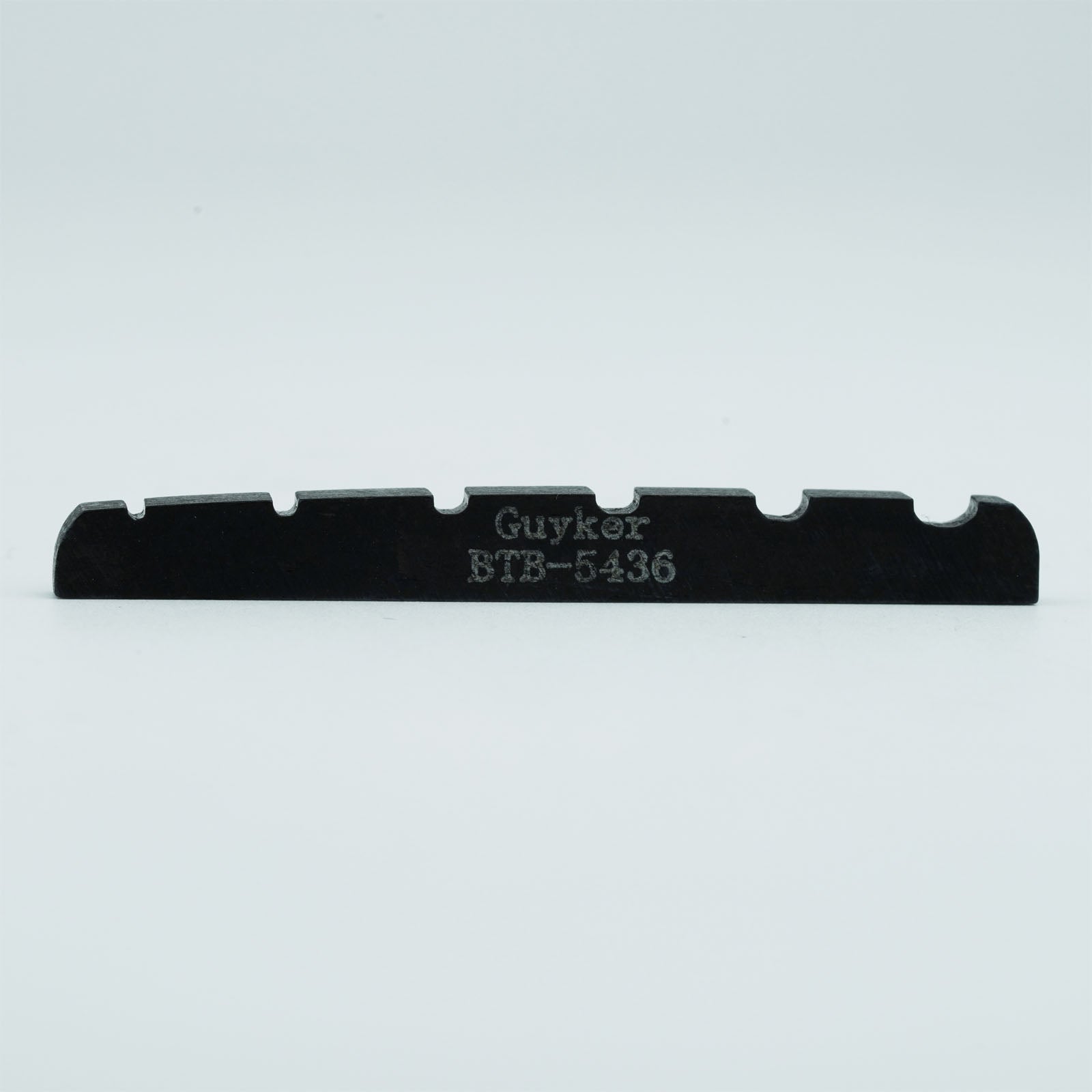 Guyker Bone Nut for Bass Black Flat Bottom Pre-Slotted 6 String Bass