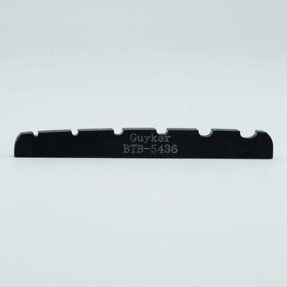 Guyker Bone Nut for Bass Black Flat Bottom Pre-Slotted 6 String Bass