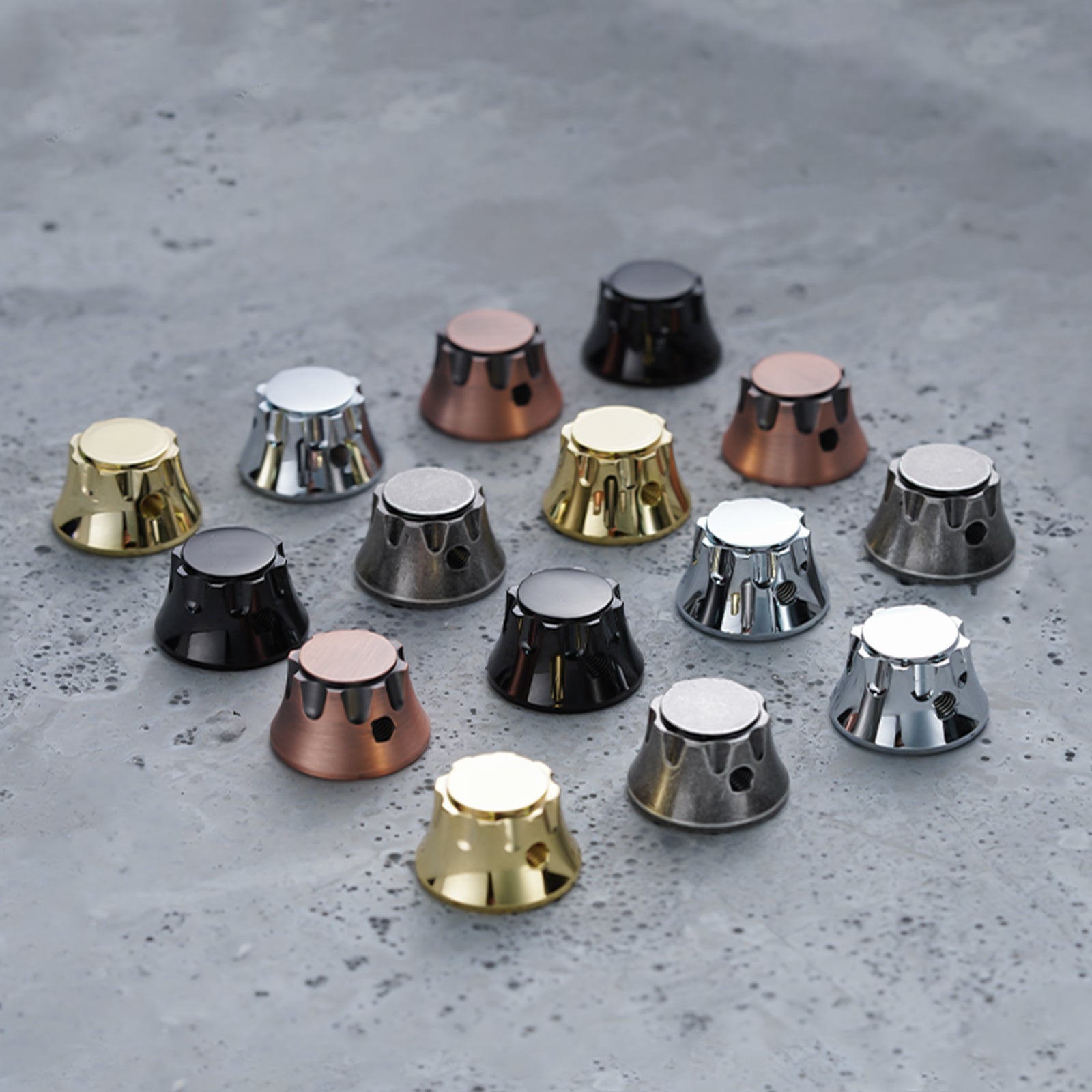 Bell Cap Brass & Zinc Alloy Control Knobs Dia. 6mm for Electric Guitar & Bass | Guyker
