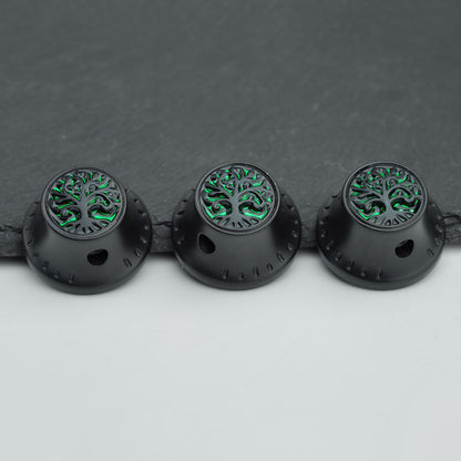 Bell‑Shaped Aluminum Control Knobs with Tree of Life Top Dia. 6.3mm for Electric Guitar & Bass | Guyker