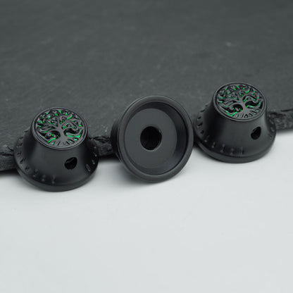 Bell‑Shaped Aluminum Control Knobs with Tree of Life Top Dia. 6.3mm for Electric Guitar & Bass | Guyker