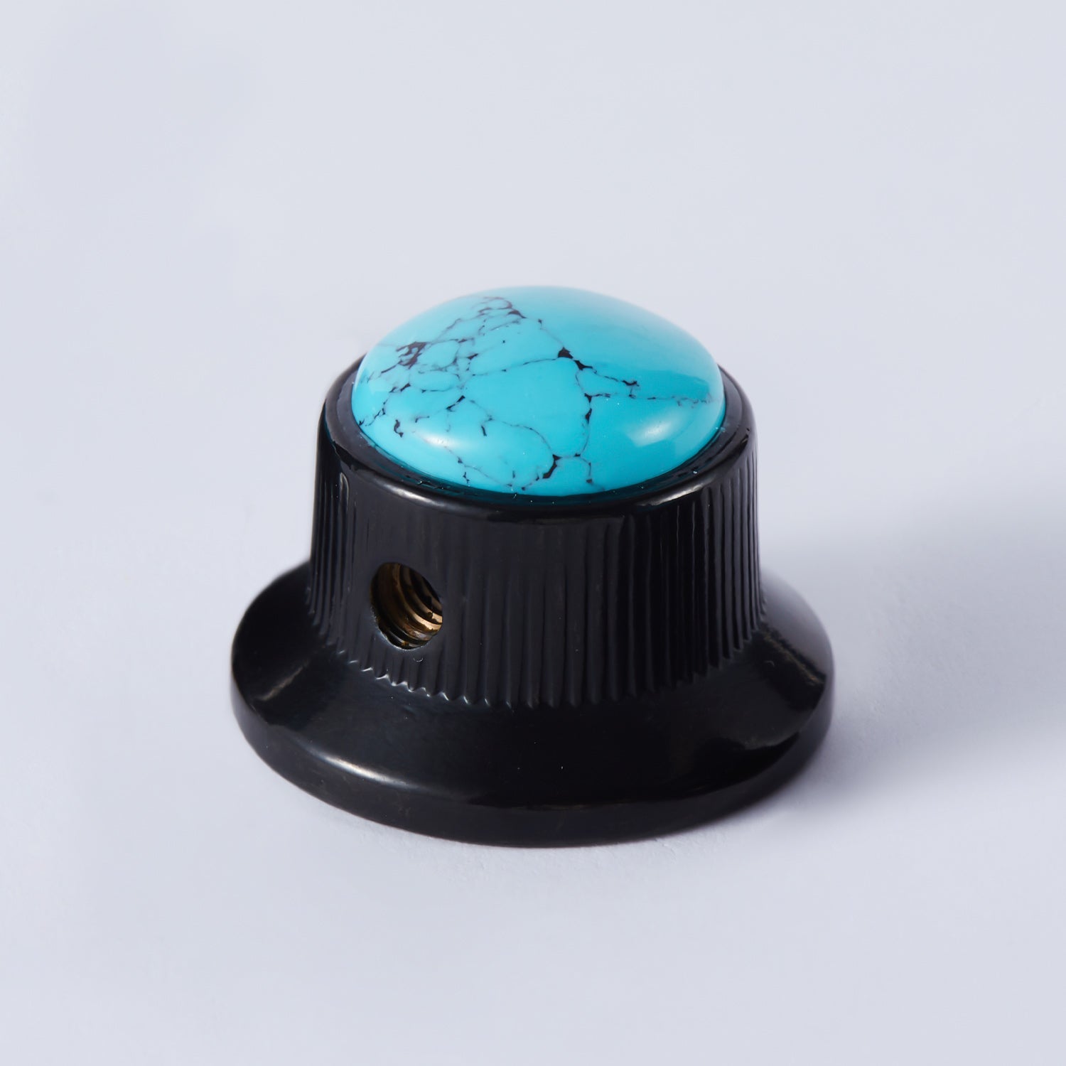 Blue Turquoise Surface Metal Control Knobs Dia. 6mm for Electric Guitar & Bass | Guyker