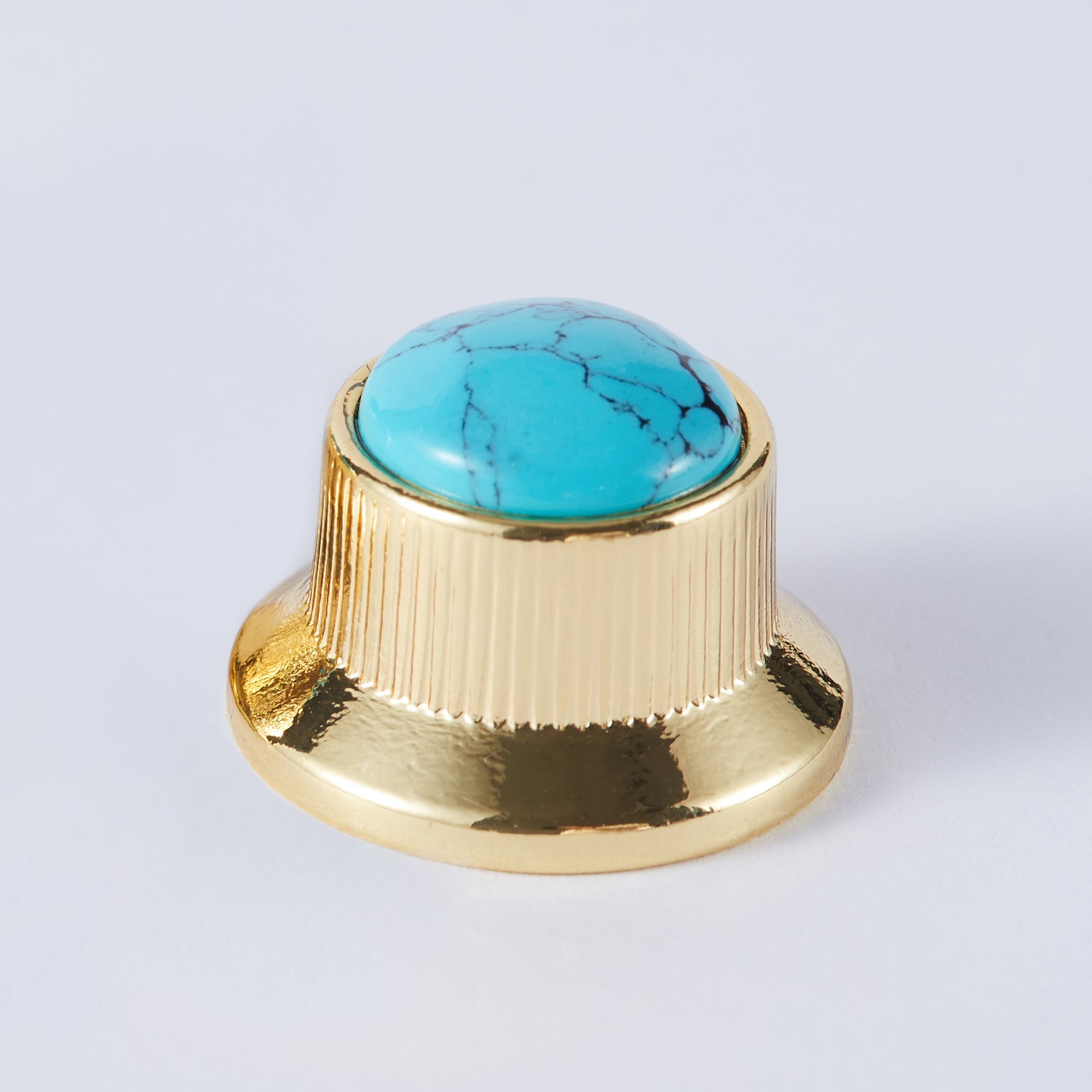 Blue Turquoise Surface Metal Control Knobs Dia. 6mm for Electric Guitar & Bass | Guyker