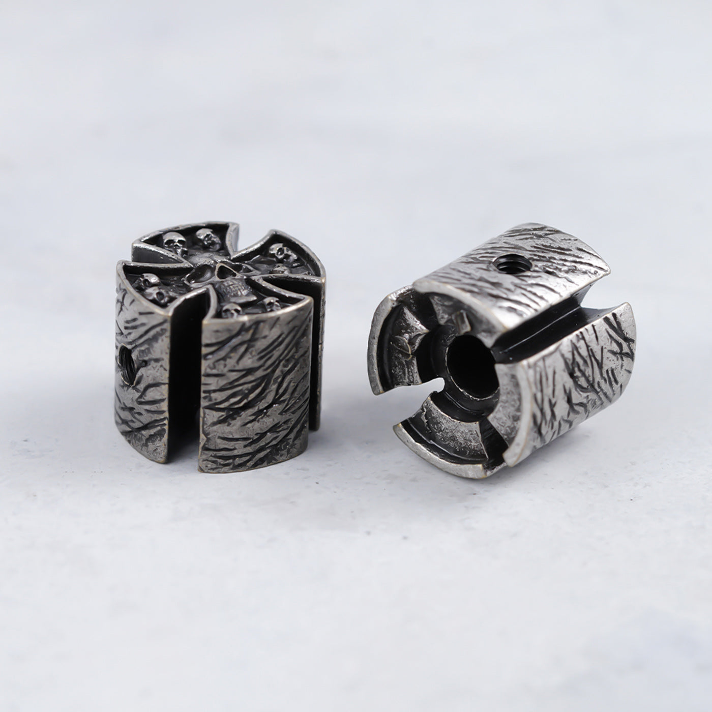 Brass Control Knobs Cross Skeleton Style Dia. 6mm – Dual Color Options for Guitar & Bass | Guyker