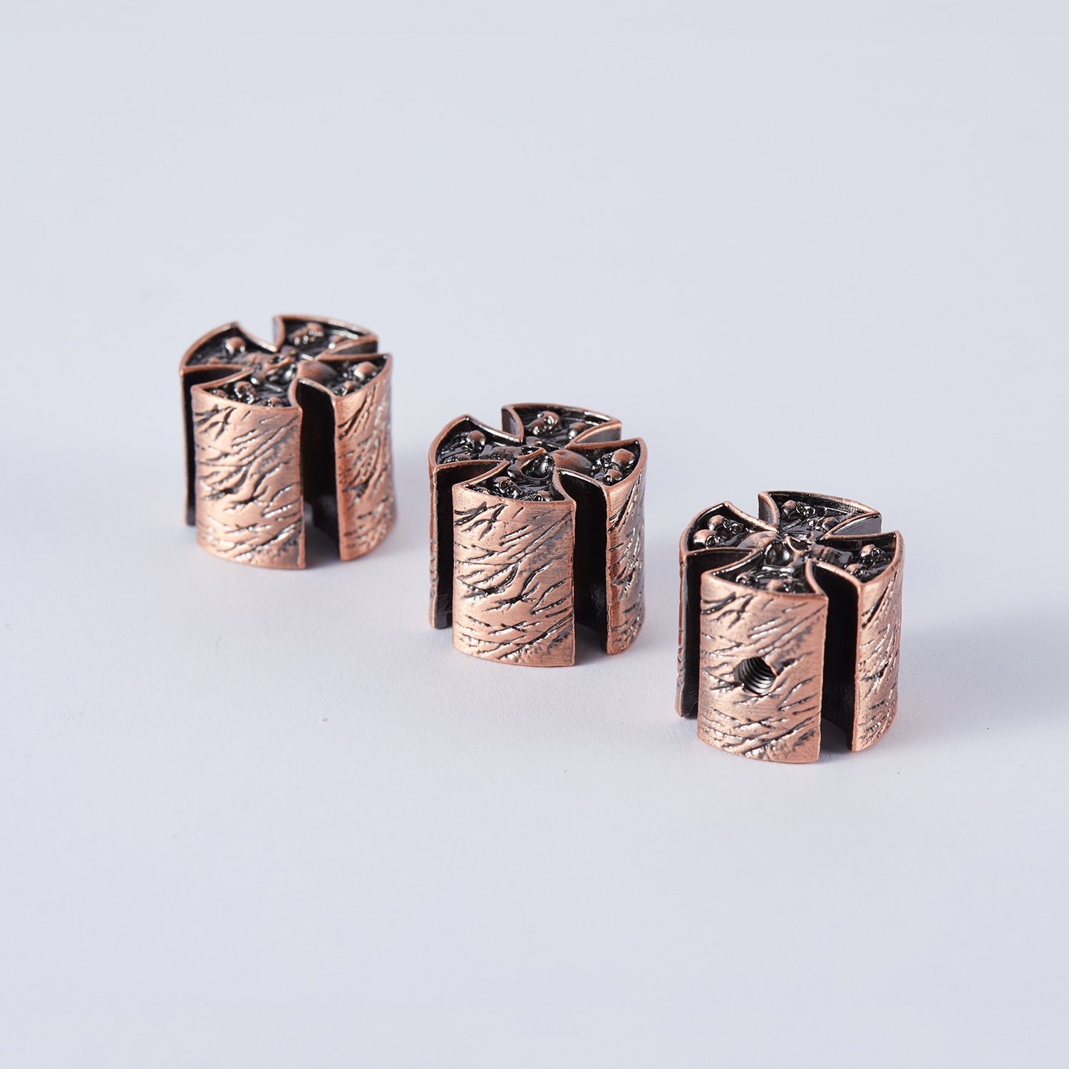 Brass Control Knobs Cross Skeleton Style Dia. 6mm – Dual Color Options for Guitar & Bass | Guyker