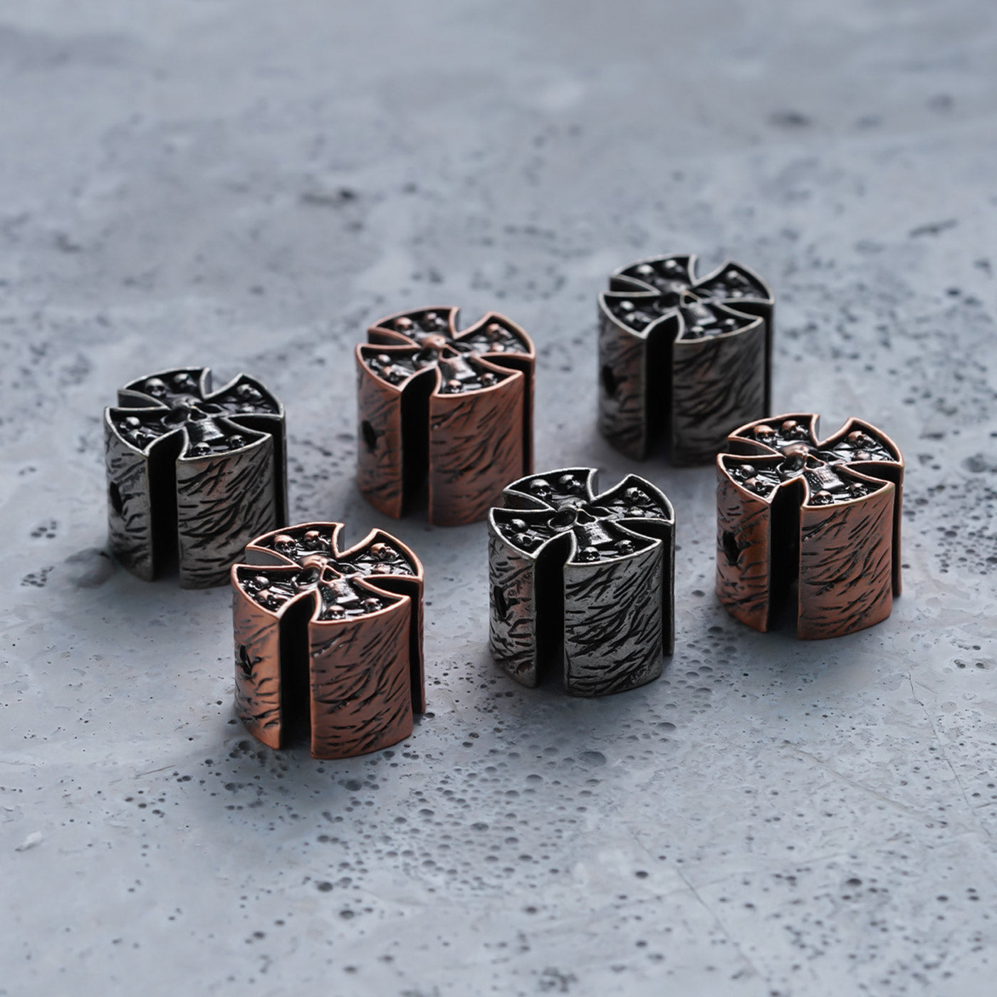 Brass Control Knobs Cross Skeleton Style Dia. 6mm – Dual Color Options for Guitar & Bass | Guyker