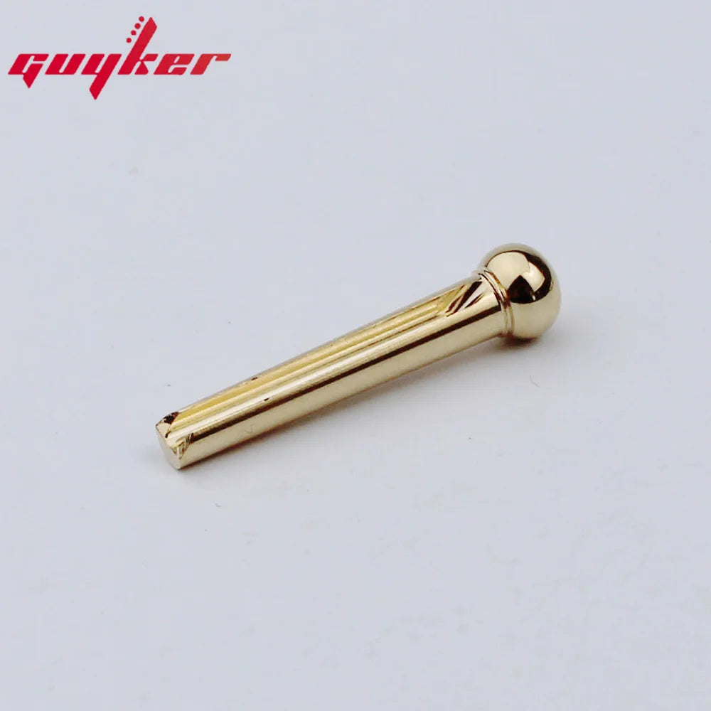 Brass Guitar Bridge Pins – 6pcs Set for Folk Acoustic Guitar | Guyker