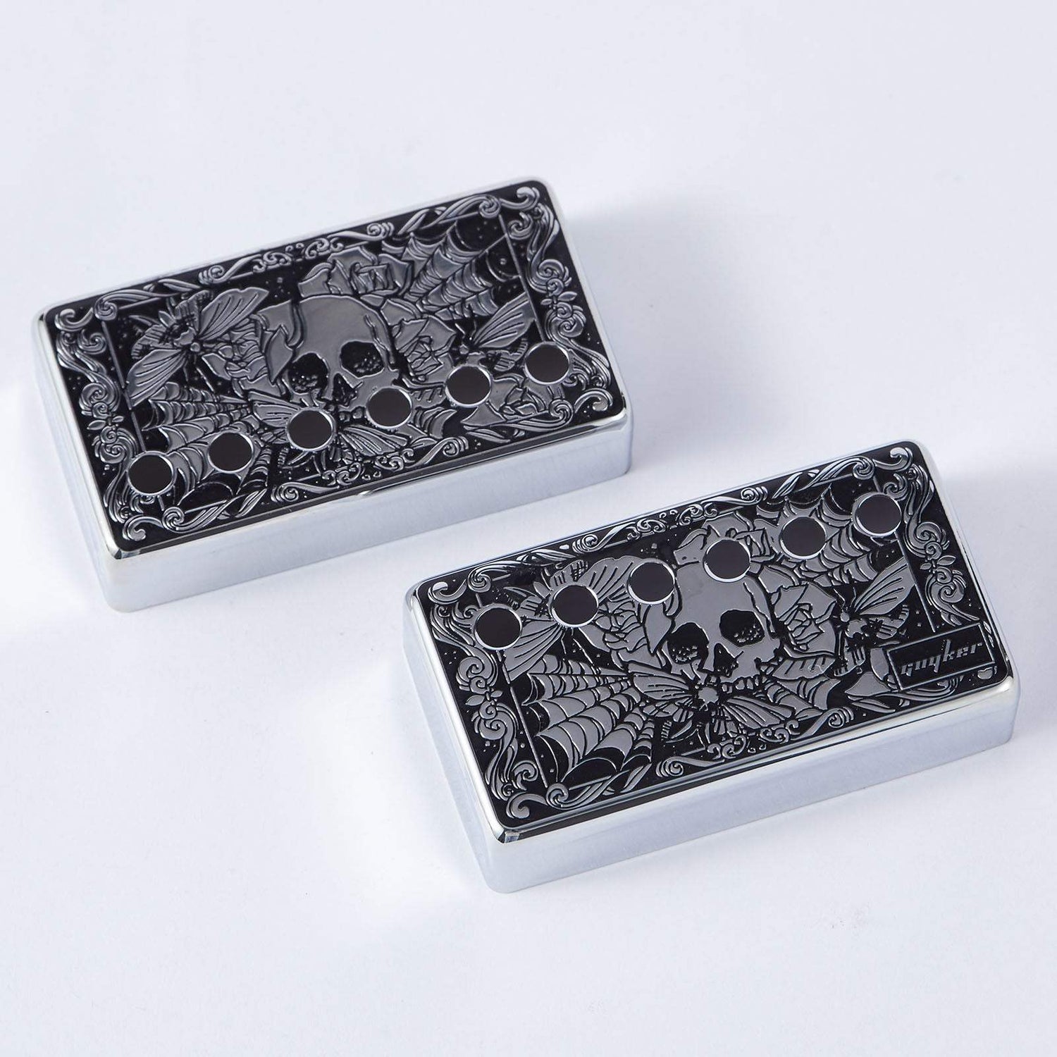 50-52MM Cool Humbucker Cupronickel Material Guitar Silver Pickup Covers Set