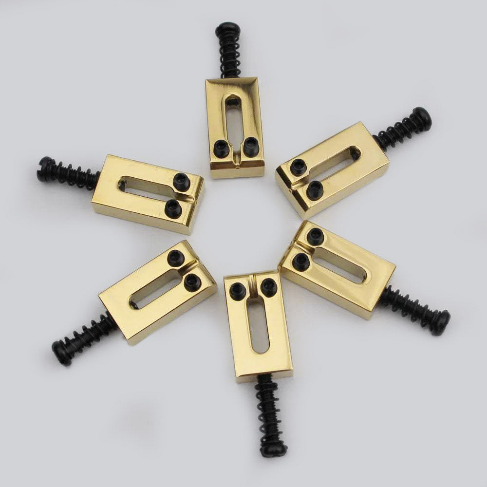 CNC-XD 10.5/10.8MM Guitar Tremolo Bridge Brass Saddles With Chrome Or Black Screws